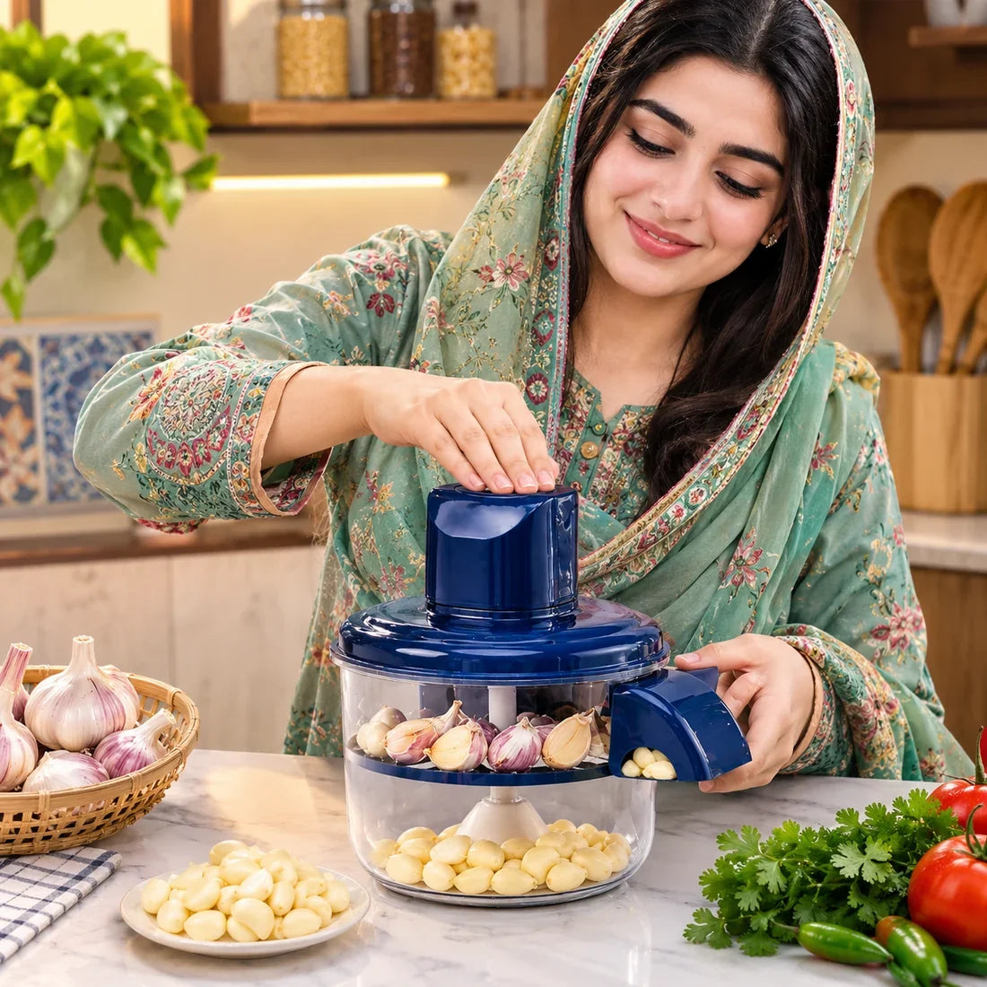 Electric garlic peeler and 1.5L