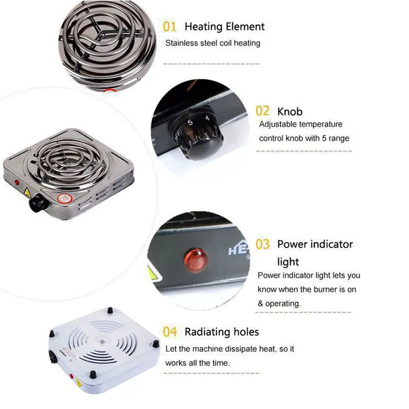 Compact mini electric stove